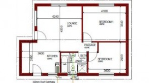 67 m² 2 bed 1 bath