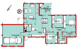 180 m² 3 bed 2 bath 2 garage